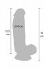 Dildo 6in. with Balls Vibrator Light skin tone